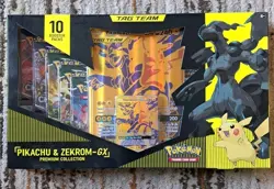 Pokemon TCG Pikachu & Zekrom-GX Tag Team Premium Collection Box - New Sealed - Image 1