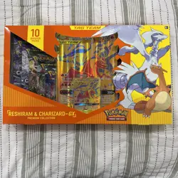 Pokemon TCG: Reshiram & Charizard GX Tag Team Collection New Sealed W/ Evolving - Image 1