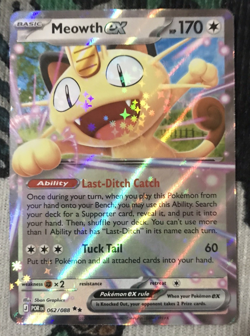 Meowth ex 062/088 Double Rare Pokemon Perfect Order ME03 Holo NM - Image 1