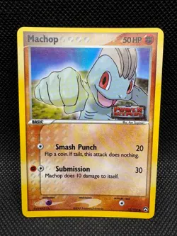 2007 Pokemon Machop Reverse Holo Stamped EX Power Keepers 53/108 *Never Played* - Image 1