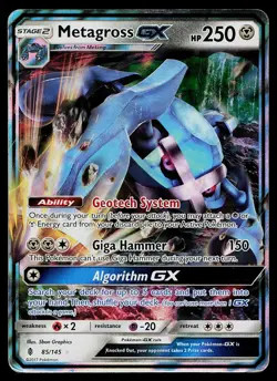 Pokemon Card Guardians Rising Metagross GX 85/145 Ultra Rare - Image 1