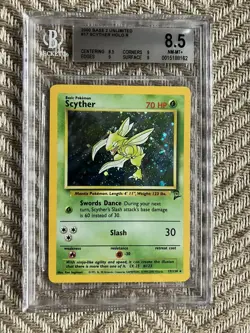 Scyther Base Set 2 Holo 17/130 BGS Graded 8.5 NM-MT+ Pokemon Card - Image 1