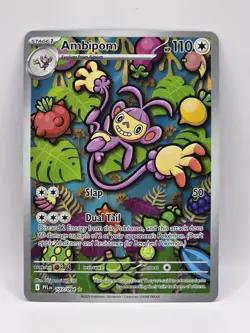 Pokemon TCG Ambipom 107/94 Phantasmal Flames Illustration Rare - Image 1