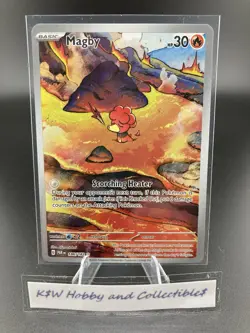 Magby 186/182 - Pokemon TCG - Sv04: Paradox Rift Illustration Rare Holo NM/M - Image 1
