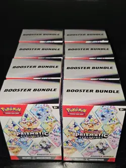 Lot of (8) Pokemon TCG Prismatic Evolutions Booster Bundle Boxes SEALED - Image 1