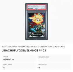PSA 10 GEM MINT Jirachi Flygon Salamence 403 Carddass Zukan Bandai Pokemon POP 5 - Image 2