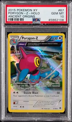 2015 POKEMON XY ANCIENT ORIGINS #67 PORYGON-Z-HOLO PSA 10 - Image 1