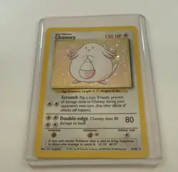 1999 Pokemon Base Set Chansey Holo 3/102 WOTC Vintage Rare LP - Image 5