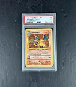 1999 POKEMON GAME SHADOWLESS #4 CHARIZARD-HOLO PSA 1 - Image 5