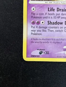 Pokemon TCG Gengar 27/130 - English Diamond & Pearl Regular Rare Non Holo HP - Image 4