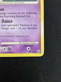 Pokemon TCG Gengar 27/130 - English Diamond & Pearl Regular Rare Non Holo HP - Image 5