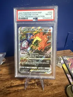 PSA 8 - 2022 POKEMON SWORD & SHIELD #SWSH262 CHARIZARD VSTAR ULTRA PREM. COLL - Image 1