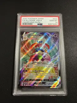 2020 Pokemon TCG SWSH Champion's Path FA Alcremie VMAX #023 PSA 10 GEM MINT - Image 1