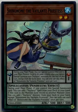 Shinonome the Vaylantz Priestess Ultra Rare Tactical Masters TAMA-EN001 LP - Image 1