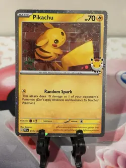 2026 Pokemon Pikachu Stamped Pokemon Day 30th Anniversary Promo Card 051/162 - Image 1