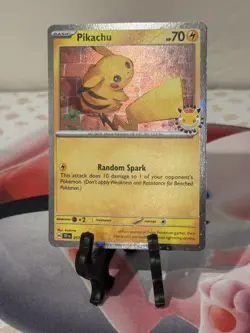 2026 Pokemon Pikachu Stamped Pokemon Day 30th Anniversary Promo Card 051/162 - Image 2