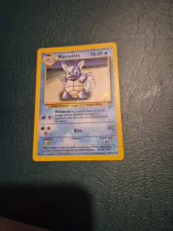 2000 POKEMON GAME PROMO Trading Card WARTORTLE #63/130 WIZARD GOLD STAMP - Image 1