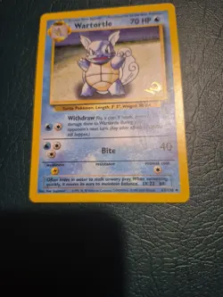 2000 POKEMON GAME PROMO Trading Card WARTORTLE #63/130 WIZARD GOLD STAMP - Image 2