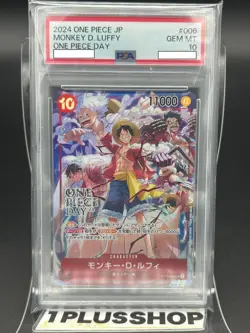 PSA 10 Monkey D. Luffy ST10-006 SR One Piece Day Card 2024 Japanese OP Japan - Image 1