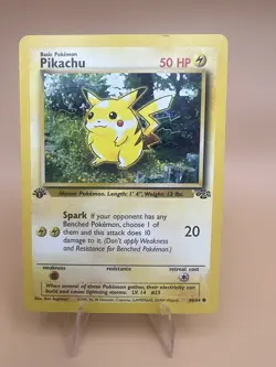 1st Edition Pikachu 60/64 Jungle Set Rare Vintage Pokemon Card - LP - Image 1