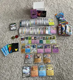 Nice 450+pc Pokemon Card Lot Incl Foils V EX Holos Rares C/UC 2020s-2025 Sets - Image 1