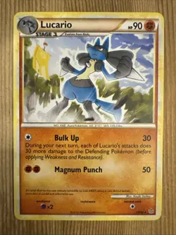 Lucario 19/95 Pokemon Unleashed HS Regular Rare Card LP - Image 1
