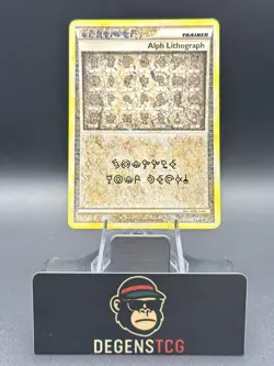 Alph Lithograph TWO trainer secret rare HGSS Unleashed pokemon card 2010 LP - Image 1