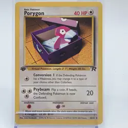 Pokemon TCG Porygon 1st Edition Team Rocket 48/82 Uncommon WOTC Vintage Card - Image 1