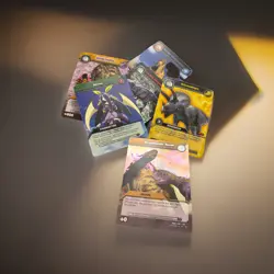 DKDS 048/100 BROADSIDE BASH Dinosaur King Rare Foil Move Trading Card 2009 + - Image 1