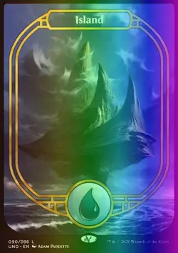 MTG Magic the Gathering Island (90/107) Unsanctioned LP FOIL - Image 1