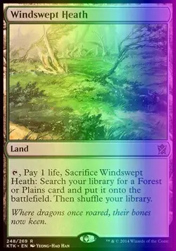 MTG Magic the Gathering Windswept Heath (248/282) Khans of Tarkir LP FOIL - Image 1