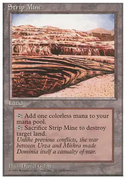 MTG Magic the Gathering Strip Mine (363/379) Fourth Edition HP - Image 1
