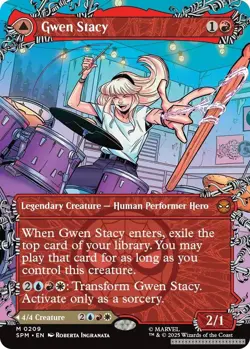 Gwen Stacy (0209) (Borderless) [SPM - 209] - NM [Foil] TCG MTG - Image 1