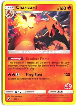 Charizard 3/70 Holo Rare Dragon Majesty Pokemon - Image 1