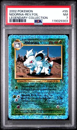 2002 Pokemon Legendary Collection Reverse Foil Nidorina #55 PSA 7 - Image 1