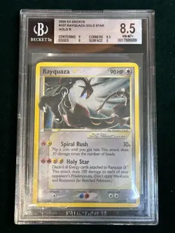 Pokemon Rayquaza Gold Star 107/107 ex Deoxys BGS 8.5 - Image 1