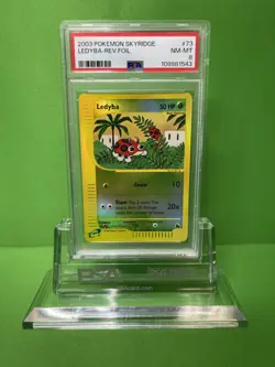 2003 POKEMON SKYRIDGE 73 LEDYBA-REVERSE FOIL PSA 8 - Image 1