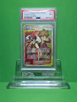 POKEMON 2019 COSMIC ECLIPSE RED & BLUE FULL ART 234 PSA 9 - Image 1