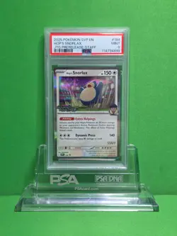 POKEMON 2025 JOURNEY TOGETHER HOP'S SNORLAX PRERELEASE STAFF 184 PSA 9 - Image 1
