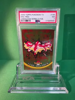 POKEMON TOPPS POKEMON TV MOLTRES ANIMATION SERIES 3 FOIL #149 PSA 7 - Image 1