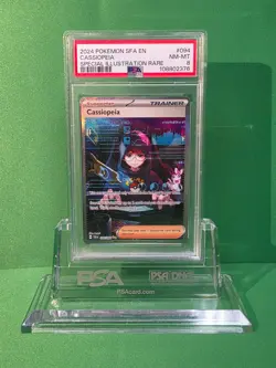 POKEMON 2024 SHROUDED FABLE EN CASSIOPEIA SPECIAL ILLUSTRATION RARE #094 PSA 8 - Image 1