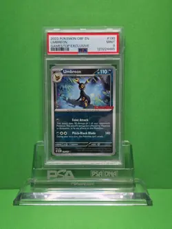 POKEMON 2023 OBSIDION FLAMES UMBREON GAMESTOP EXCLUSIVE PROMO 130 PSA 9 - Image 1