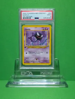 POKEMON 2002 NEO DESTINY GASTLY 1ST EDITION 65 PSA 9 - Image 1