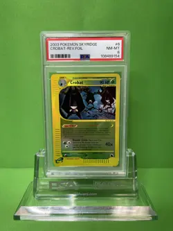 2003 POKEMON SKYRIDGE 6 CROBAT-REVERSE FOIL PSA 8 - Image 1