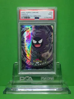 POKEMON 2000 TOPPS CHROME GASTLY SPECTRA 92 PSA 9 - Image 1
