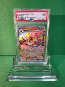 POKEMON 2025 SURPRISE BOX FLAREON EX 014/131 PSA 9 - Image 1