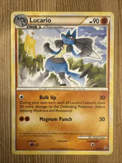 Lucario 19/95 Pokemon Unleashed HS Regular Rare Card HP - Image 1
