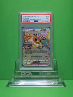 POKEMON 2025 PRISMATIC EVOLUTIONS EEVEE EX SURPRISE BOX PROMO 075 PSA 9 - Image 1