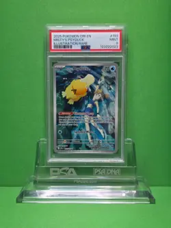 POKEMON 2025 DESTINED RIVALS MISTY'S PSYDUCK ILLUSTRATION RARE 193 PSA 9 - Image 1