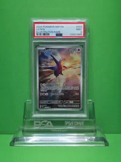 POKEMON 2024 SURGING SPARKS LATIOS ILLUSTRATION RARE 203 PSA 9 - Image 1